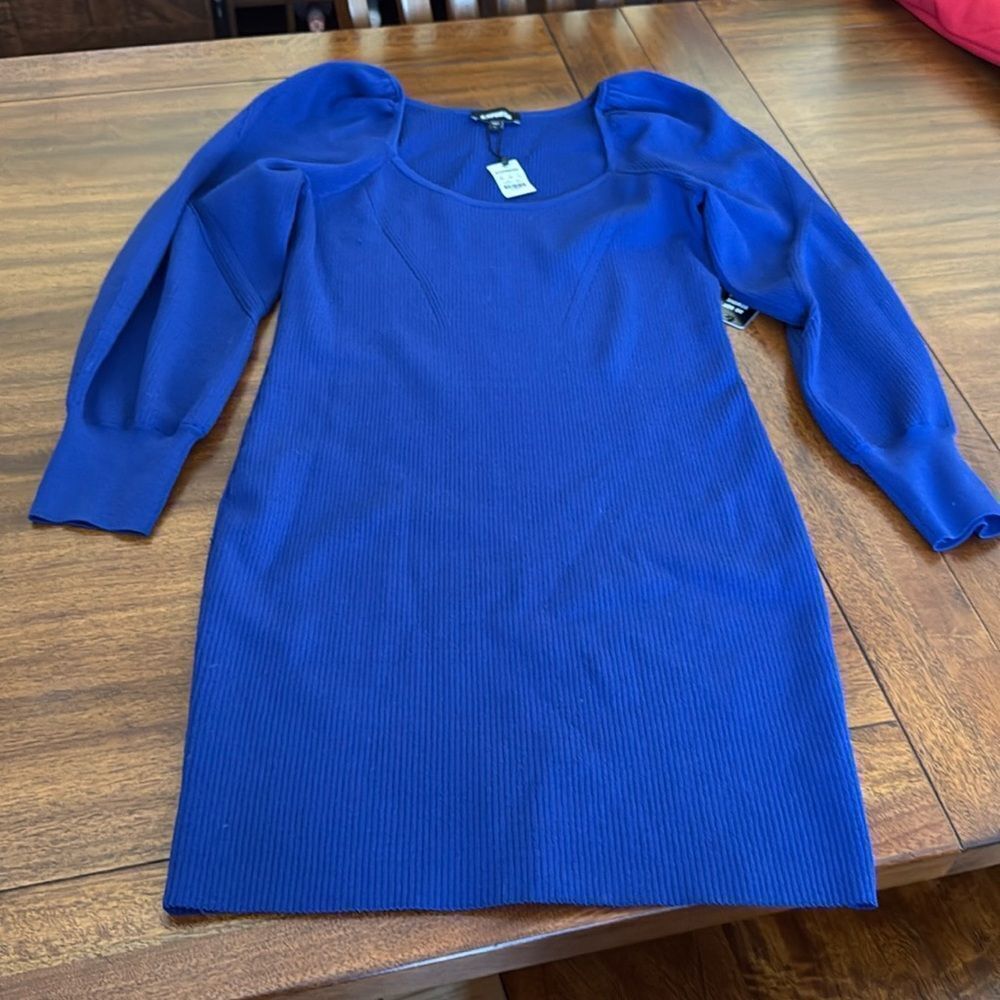 Express Puff Sleeve Sweater Dress Size Large